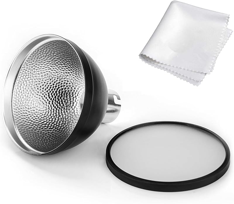 AD-S2 Standard Reflector with Soft Diffuser for AD200 Series Flash | Light Modifier with Built-in Soft Diffuser, Compatible with AD200Pro II AD200 Pro AD200 AD180 AD360 Series Flashes