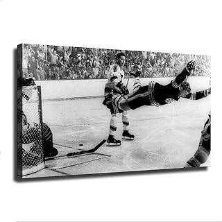 Bobby Orr The Flying Goal Art Hockey Greats Canvas Art Poster and Wall Art Picture Print Modern Family Bedroom Decor Poste...