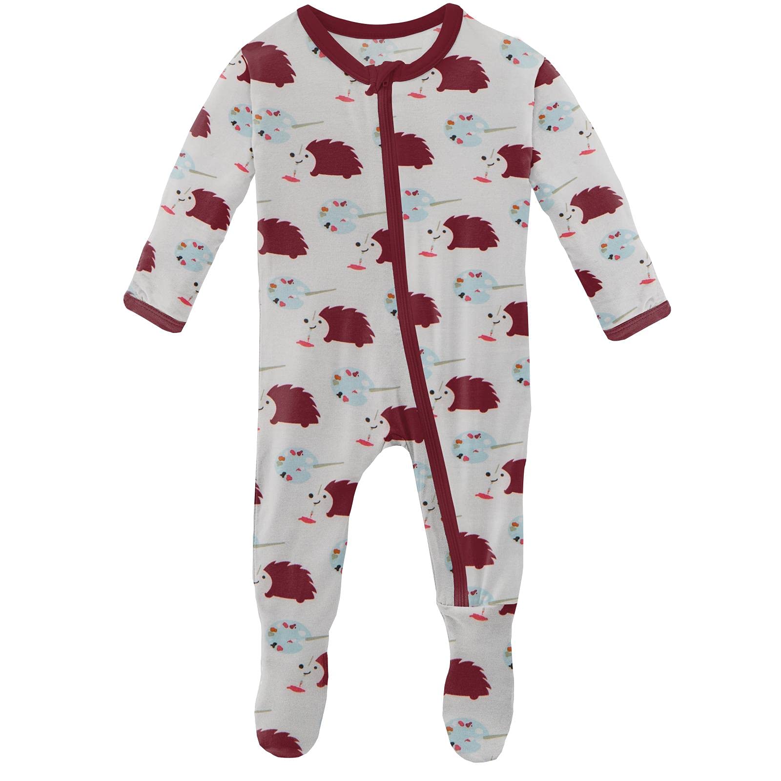 KicKee Baby &amp; Toddler Zipper Footie – Ultra-Soft Viscose from Bamboo Pajamas with Flip Paws &amp; Grips