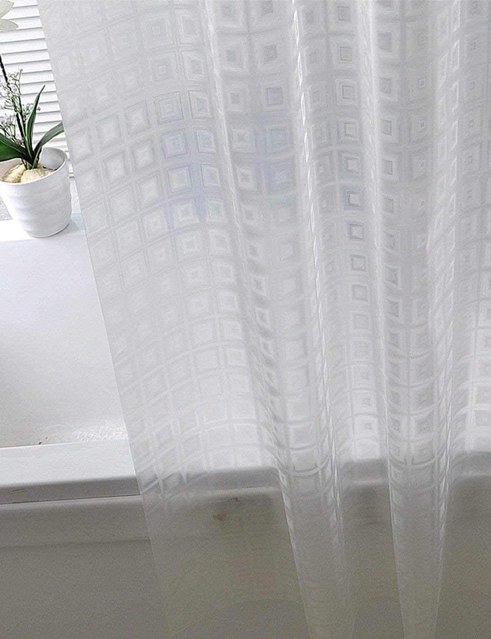 Mu Home - Cortina de ducha impermeable para baño, cortina de ducha impermeable, más gruesa, translúcida, cortina de baño (una variedad de tamaños opcionales)