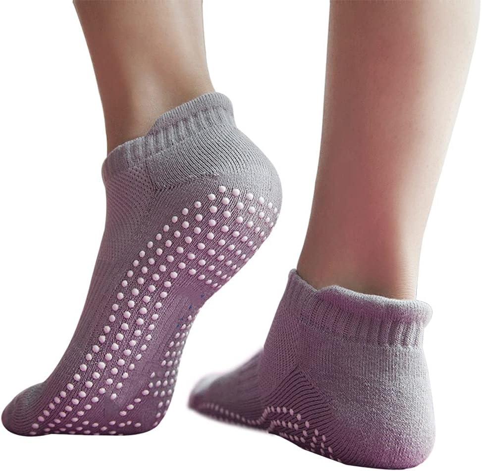 3 Pair/Lot Non Slip Yoga Socks with Grips Low Cut Breathable Anti skid Sock for Fitness