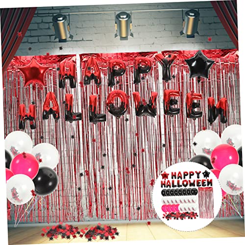 Abaodam 4 Conjuntos De Cortina De Chuva De Balão Conjunto De Balões De Látex Conjunto Preto Balão Pr