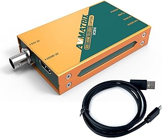 AVMatrix Video Capture for Live Stream UC2018 SDI/HDMI Signal over USB3.1Gen1 for Graphics Capture Video Resolution, Supports up to 1080P 60Hz, Plug and Play