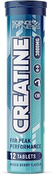 Creatine Mixed Berry Flavour Effervescent Tablets - 1 x 12 Tablets 3000mg Strength