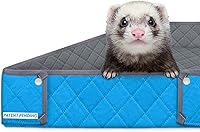 Vista 1 de Paw Inspired Critter Box Funda Lavable para Jaula, Ropa de Cama de Forro Polar Reversible con Lados Elevados para Hurones, Conejos, Ratas