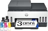 HP Smart Tank 7305, 28B75A, Imprimante Multifonction Couleur, Réservoir d'encre à Haut Volume d'impression, Jusqu'à 12000 Pages en Noir et 8000 Pages en Couleur, Recto Verso Automatique, Wi-FI, Grise - 1