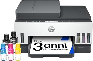 HP Smart Tank Plus 7305 AiO 28B75A, Stampante Multifunzione a Colori, Serbatoio d’Inchiostro ad Alto Volume di Stampa, Fino a 12000 Pagine (Nero) e 8000 Pagine (Colore), F/R Automatica, Wi-Fi, Grigia