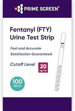Prime Screen Fentanyl Test Strips for Rapid Detection - Urinary Drug Test for Synthetic Opioid 100