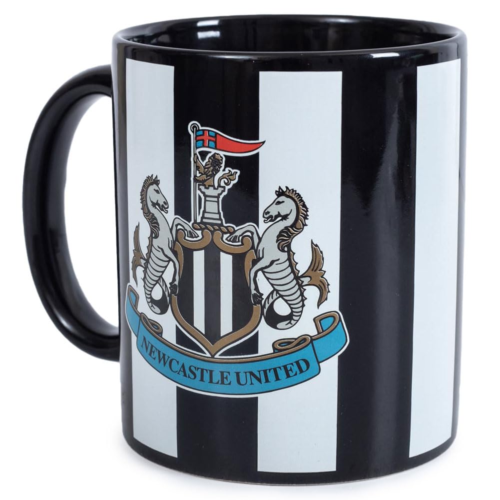 Officially Licensed Newcastle United F.C. Mug –11 Ounces Ceramic, Tea, Coffee, Hot Chocolate, Cup, Merchandise, The Magpies, Great Football Gift Idea, for Kids and Adults