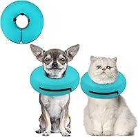 Vista 60 de Supet - Collar isabelino inflable para recuperación, posoperatorio para perros pequeños, medianos y cachorros