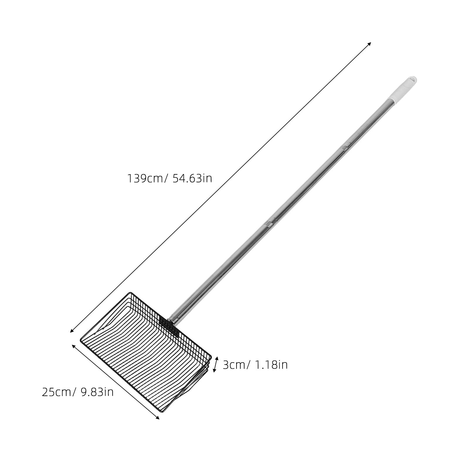 Toyvian Pelle à Litière à Long Manche Tamis Filet Outil De Nettoyage Pour Animaux Ramasse-crottes Pour Chat Pour Terrarium Pour Poulailler