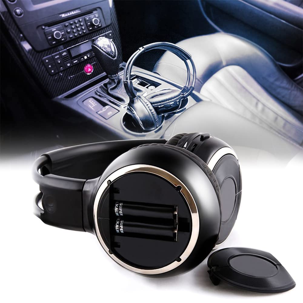 Auriculares WOSTOKE inalámbricos universales infrarrojos IR auriculares con cable de 3,5mm para Air Ipad Pod MP3 4 auriculares para DVD de coche auriculares de doble canal