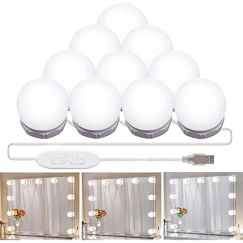 Led Vanity Mirror Lights with 10 Dimmable Light Bulbs 17ft Makeup Vanity Light for Vanity Table Dressing Room Mirror