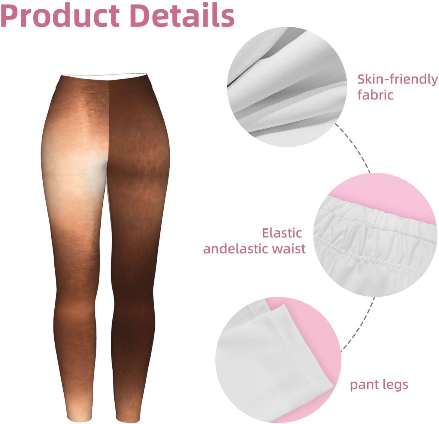 Copper Stretch Leggings,Opaque Printed Elasticity Pants for Workout | Tummy control,Comfortable and breathable,Not tie your legs tightly