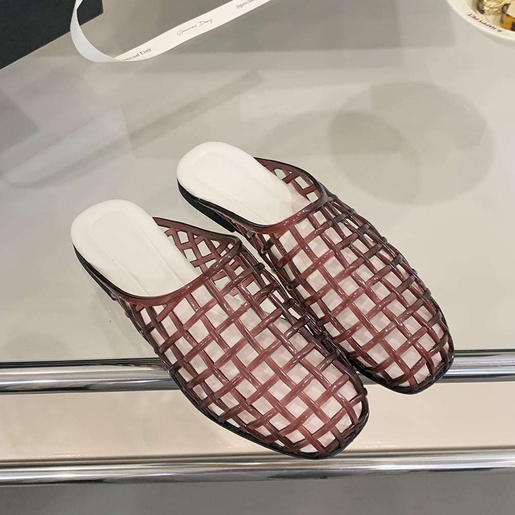 Jelly Ballerinas - Scarpe da balletto da donna, in rete, con punta chiusa, leggere, traspiranti, per viaggi all'aria aperta