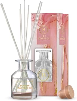 Brooklyn Fragrance Co. Marble - Long Lasting Scented Aroma Diffuser Pink Watermelon Air Freshener for Home- Fragrance Diffuser for a Large Room - 100ML