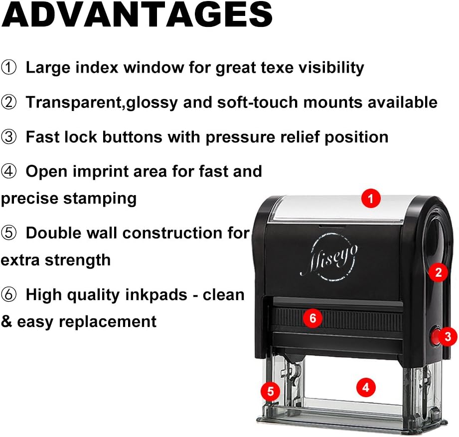Miseyo Return to Sender NO Longer at This Address Self Inking Rubber Stamp - Red Ink - Large Size image 3 of 6 B07C8CR9SB
