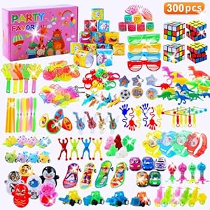 300 PCS Party Favors Toy Assortment for Kids, Valentines Day Gifts for Kids, Easter Basket Stuffers ,Birthday Gift Toys…