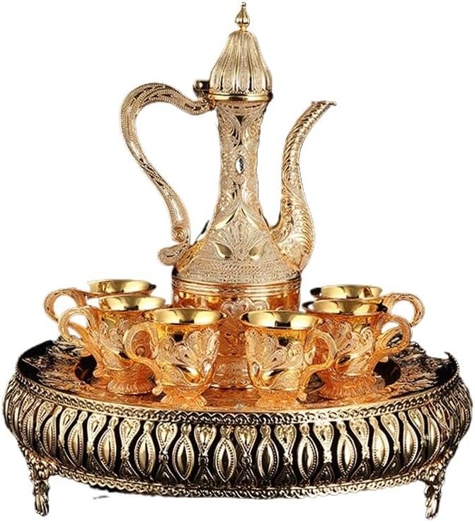 Palace Wine Set Vintage High Plate Wine Pot Wine Support Craft Decoration (Color: B, Size: Uniform Size) (A Uniform Size)