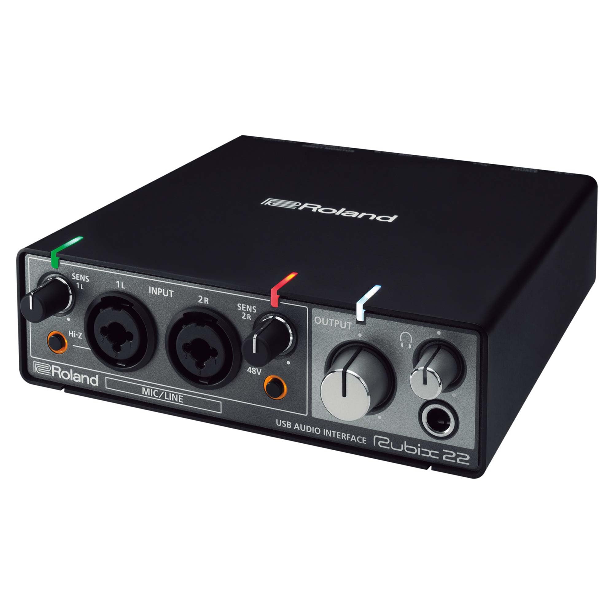 Interfaccia audio USB Roland Rubix22 2-In/2-Out | Audio ad alta risoluzione | Registrate con microfoni, chitarre, tastiere e altro | Costruzione compatta e durevole | Compatibile con Mac, PC e iPad