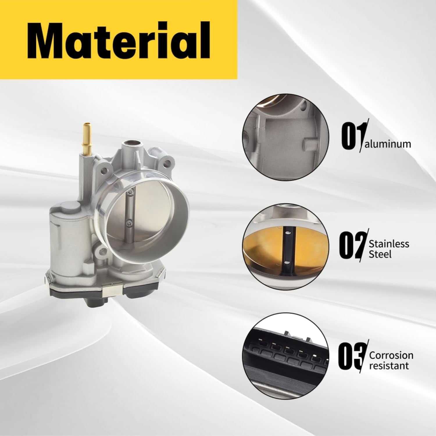 Throttle Body Fit for Chevrolet Trailblazer 2008-2009, GMC Envoy 2008-2009, Isuzu Ascender 2008, Saab 9-7x 2008-2009 L6 4.2L Sport Utility 977-360 S20093 TB1073