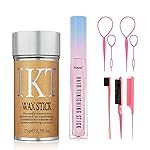 9Pcs hair finishing stick Set with hair finishing stick, hair wax stick, Hair Tail Tools, Hair Comb Kit for Woman Girl Hair Styling, Non-Greasy and Non-Sticky, Edge&Back Brushing(Pink)