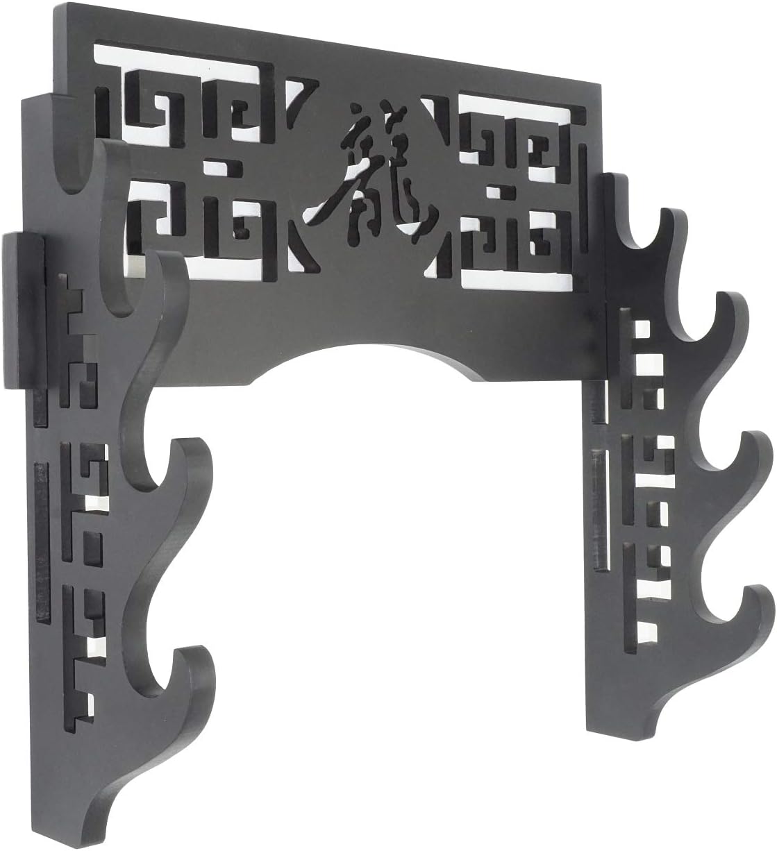 Eforlife Sword Holder Wall Mount Samurai Sword Display Stand Sword Bracket Hanger for Katana Wakizashi and Standard Swords 龍-Dragon