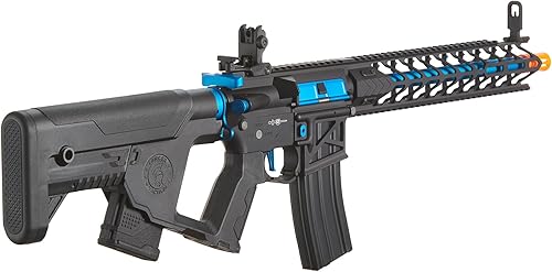 Miniatura 7 de Lancer Tactical Proline M4 Gen 2 Enforcer Nightwing Skeleton Pistola de aire comprimido de acero completo con gatillo rápido y MOSFET (acción alfa