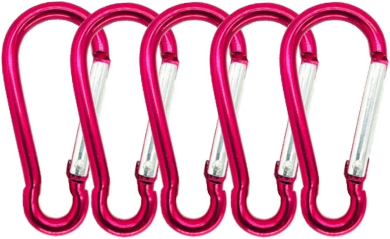 Snap Clips Snap Hooks 8pc s Aluminum Alloy Spring Clip Keychain for Keys Camping Tools(White)