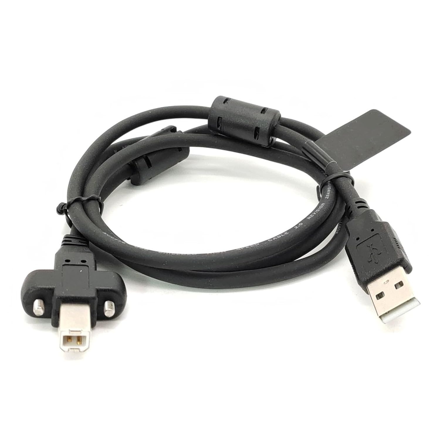 Panel Mount Screw Lock USB 2.0 Type A to B Cable 1Meter