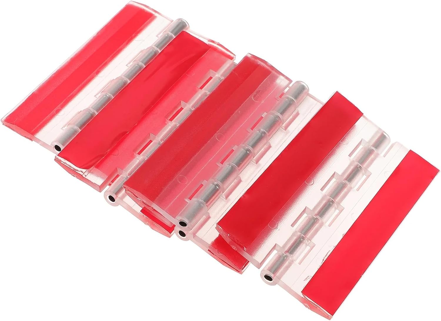 Acrylic Hinge Hasp 5Pcs Self Adhesive Hinge Acrylic Continuous Flush Mount Cabinet Door Hardware Plastic Piano Hinges Glass