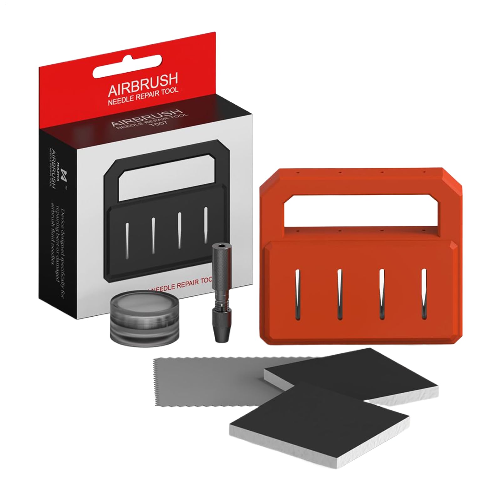 Outil d'Affûtage d'Aiguille d'Aérographe Kit de Restauration pour Pistolet | Kit d'Affûtage pour Design d'Ongles Réparation Automobile Coiffure Maquillage Industriel Peinture