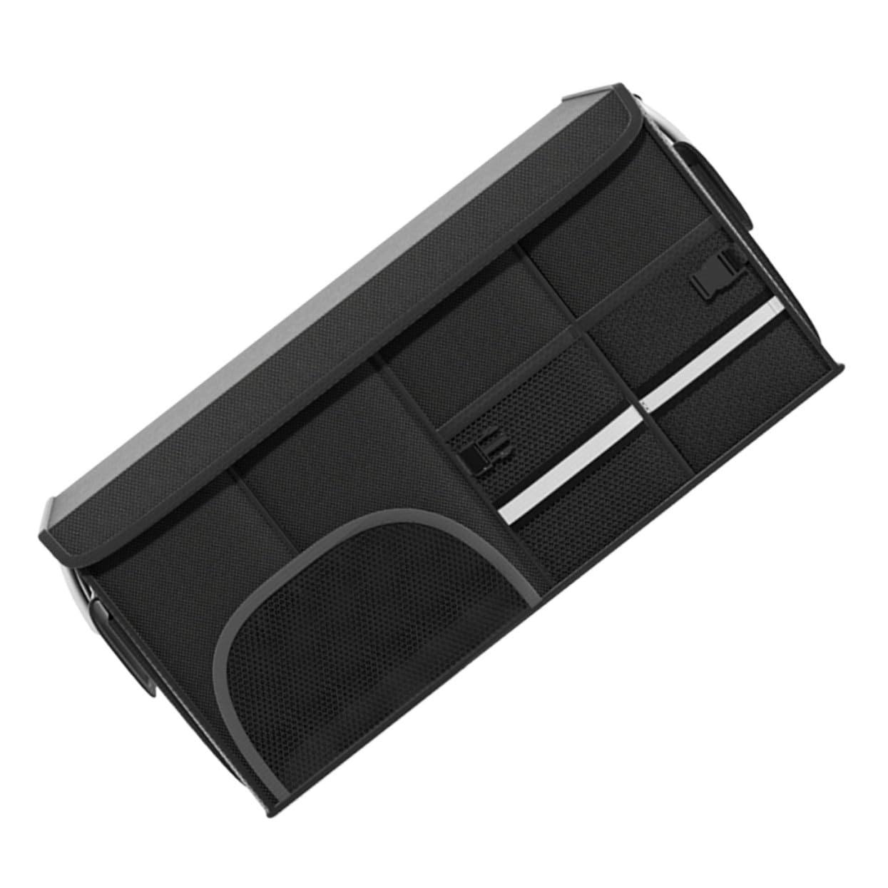 Caja Organizadora para Maletero Coche Grande Plegable Resistente Tela Oxford Multi Compartimentos Almacenamiento Suv y Camión Negro Elegante Accesorios Prácticos para Vehículo