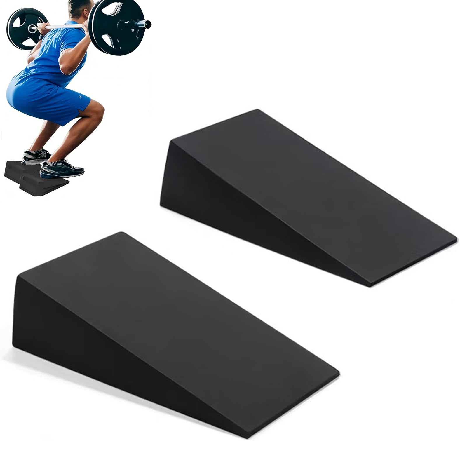 Kork-Kniebeugen-Keilblock, Rutschfest für Erhöhte Ferse, Wadendehner-Schrägbr, Squat Wedge Fitnessgerät