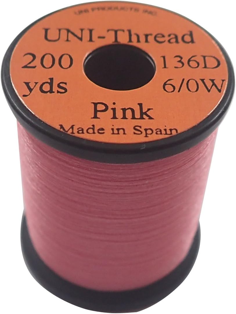 TIEMCO Fly Tying UNI Uni Thread 6/0 200 Yards Pink