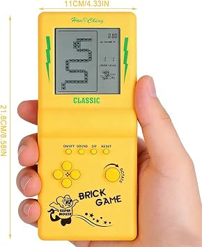 Retro Classic Block Game, Fast Press Handheld Puzzle Game Educational Handheld Porable Console Brick Games ElectronicLarge Screen Retro Brick Games for Friends Adult Presents(B)