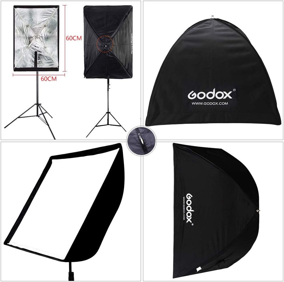 Godox 24" x 35"/ 60cm x 90cm Umbrella Rectangle Portable Softbox Reflector for Studio Photography Speedlite Flash (60X90cm Softbox)