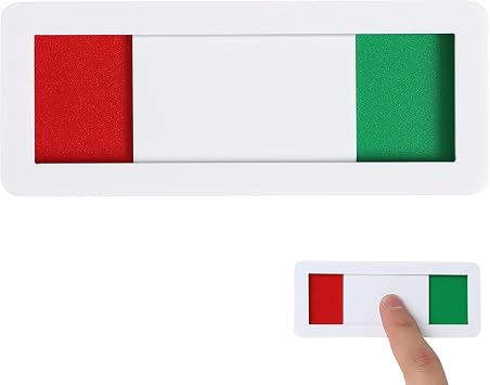Baluue Privacy Sign, Slider Door Indicator, Vacant Occupied Sign Tells Whether Room Vacant or Occupied, Red and Green, No Words, Used for Home Bathroom Office Restroom Conference
