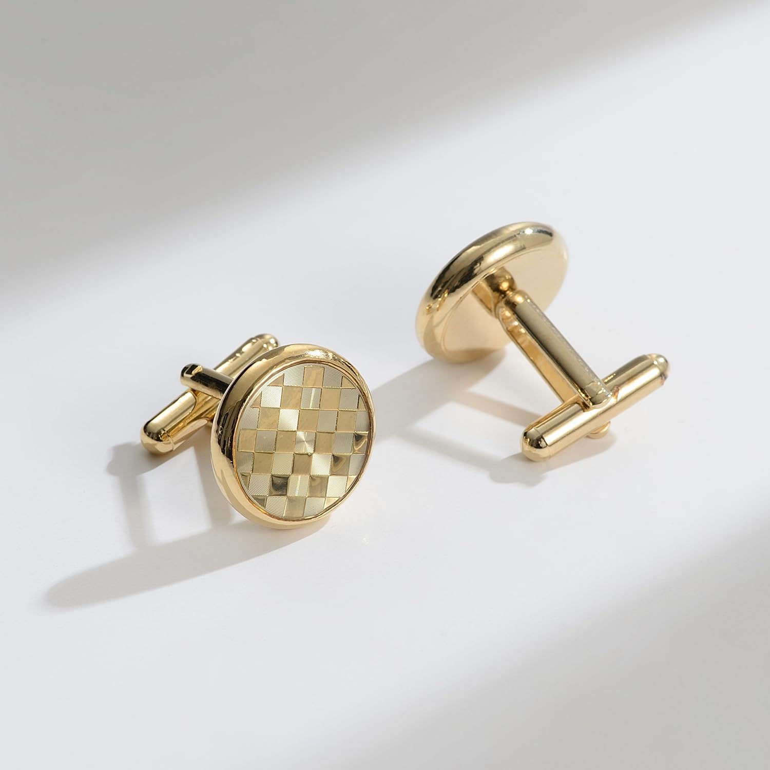 wynameleri Mens Tuxedo Shirt Button and Cuff Links Set, Classic Shirts Cufflink Studs, Formal Business Wedding Jewelry - Image 5