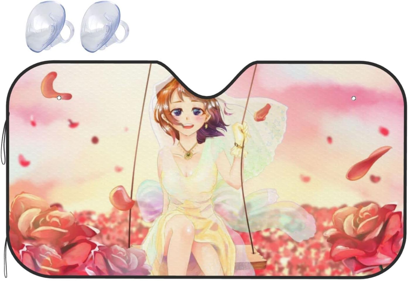 Bang Dream 戸山香澄8車のフロントガラスサンバイザーアニメ漫画の熱シールドサンバイザー車を涼しく保つ5層uvブロック99 Uv放射と内部の保護 130 70cmおよび140 76cm 新作グッ