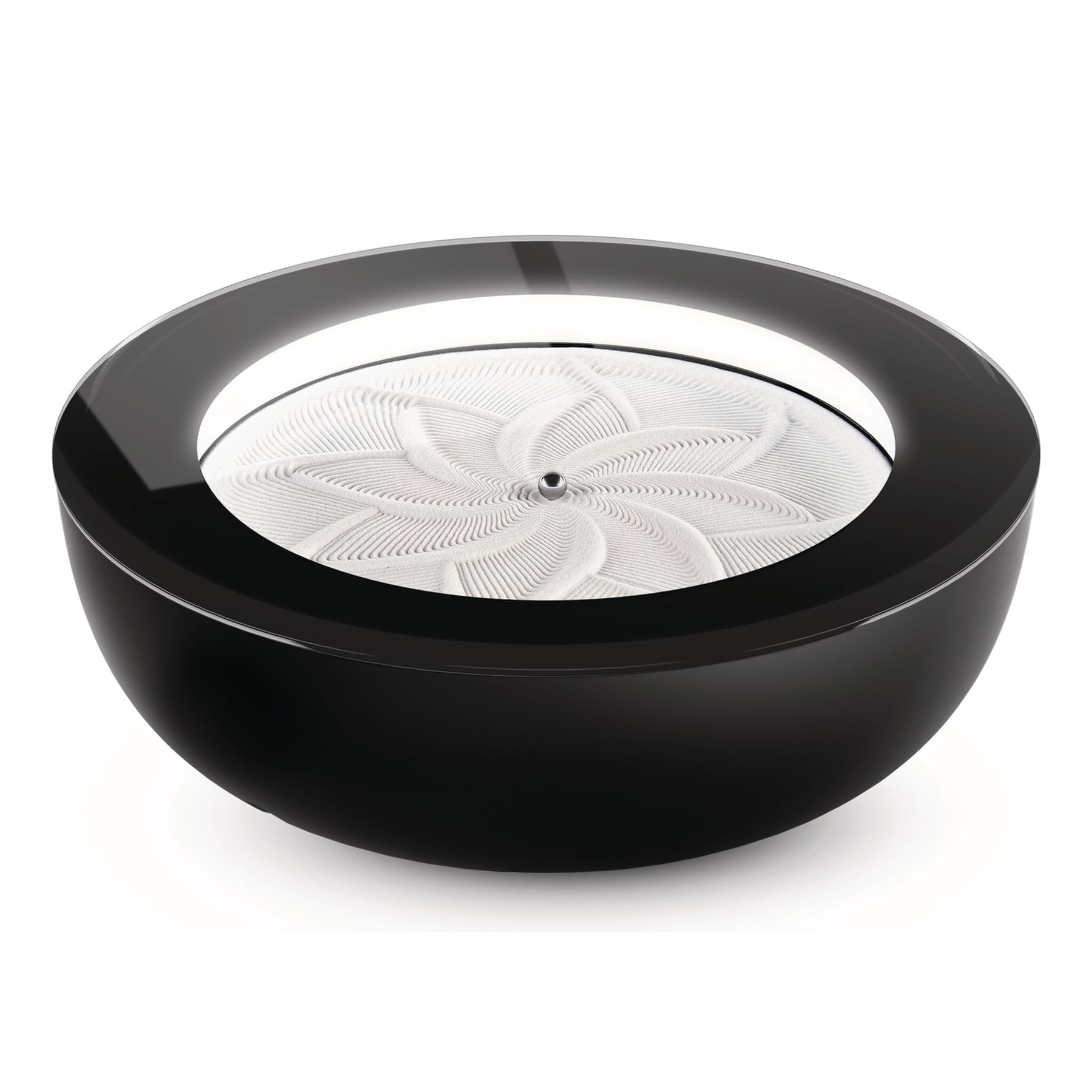 Homedics Drift Sandscape, Perpetual Motion Machine, Zen Garden, Meditation Accessories, Decorative Sandscape, Bluetooth, iOS, Android 21 Inch (Large), Black