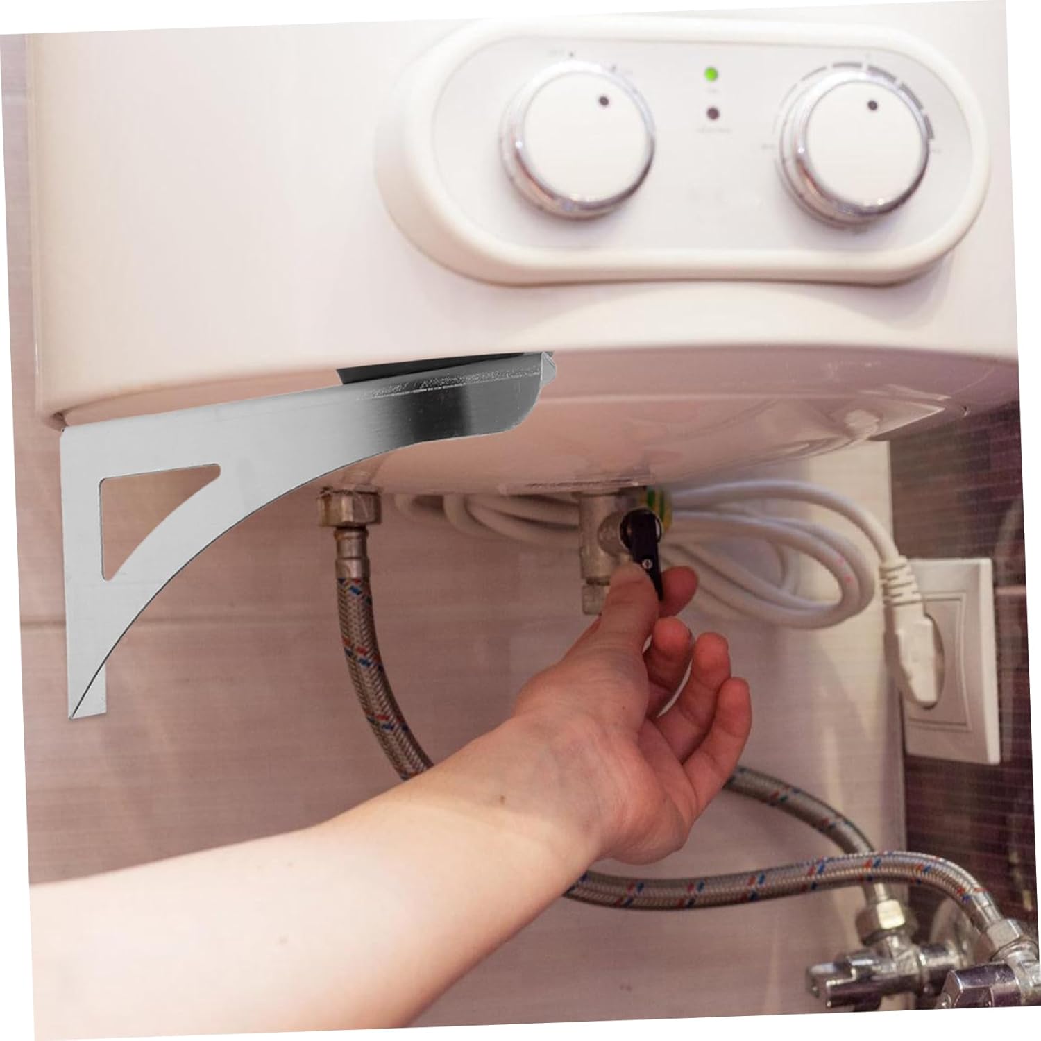 Water Heater Electric Wall Mount Holder Rack for Cylinder Water Heater Stand Organizer