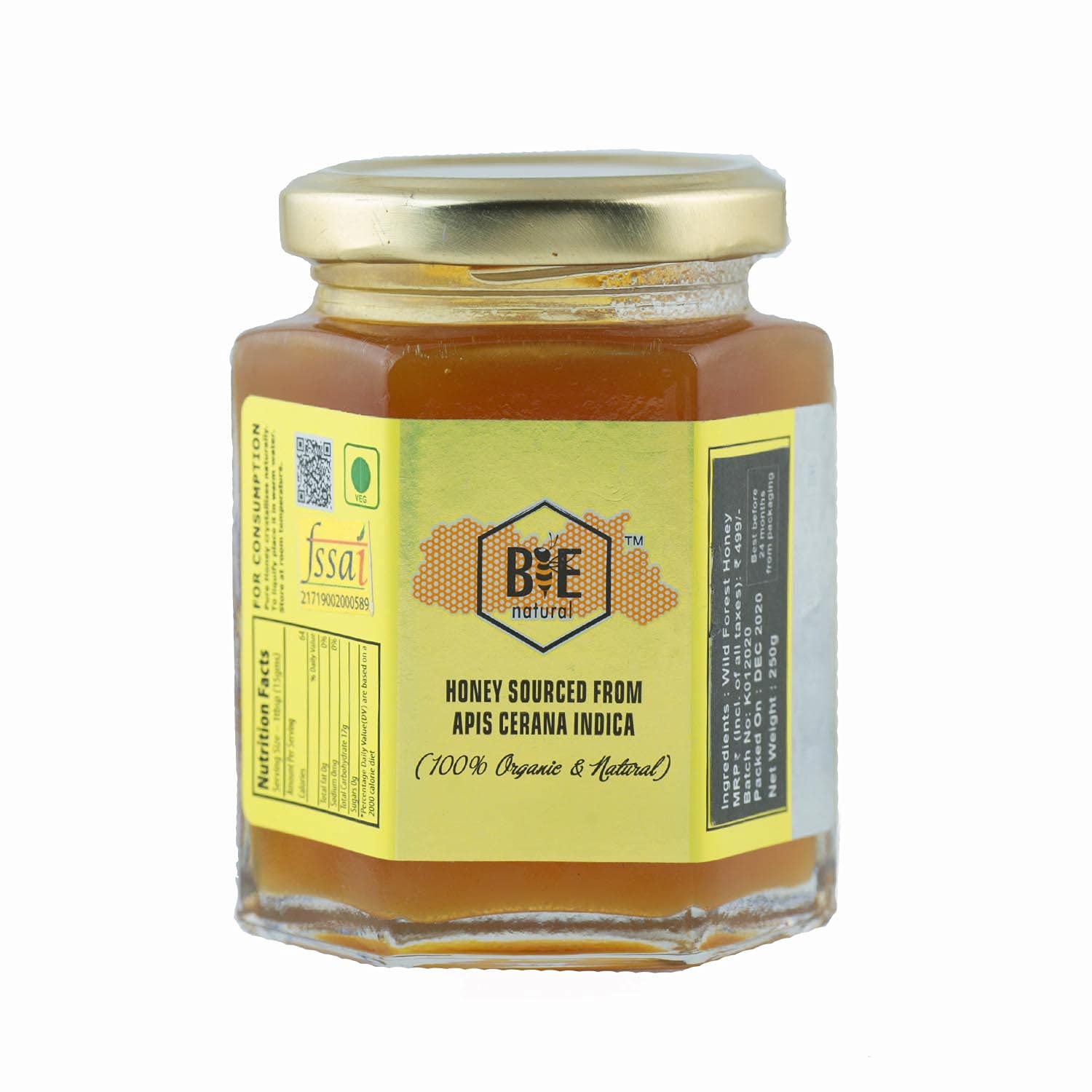 BEE Natural, Wild Forest Honey | 100% Pure No Sugar Adulteration | 250g (pack of 1) (B09C5KT447) Amazon Price History, Amazon Price Tracker