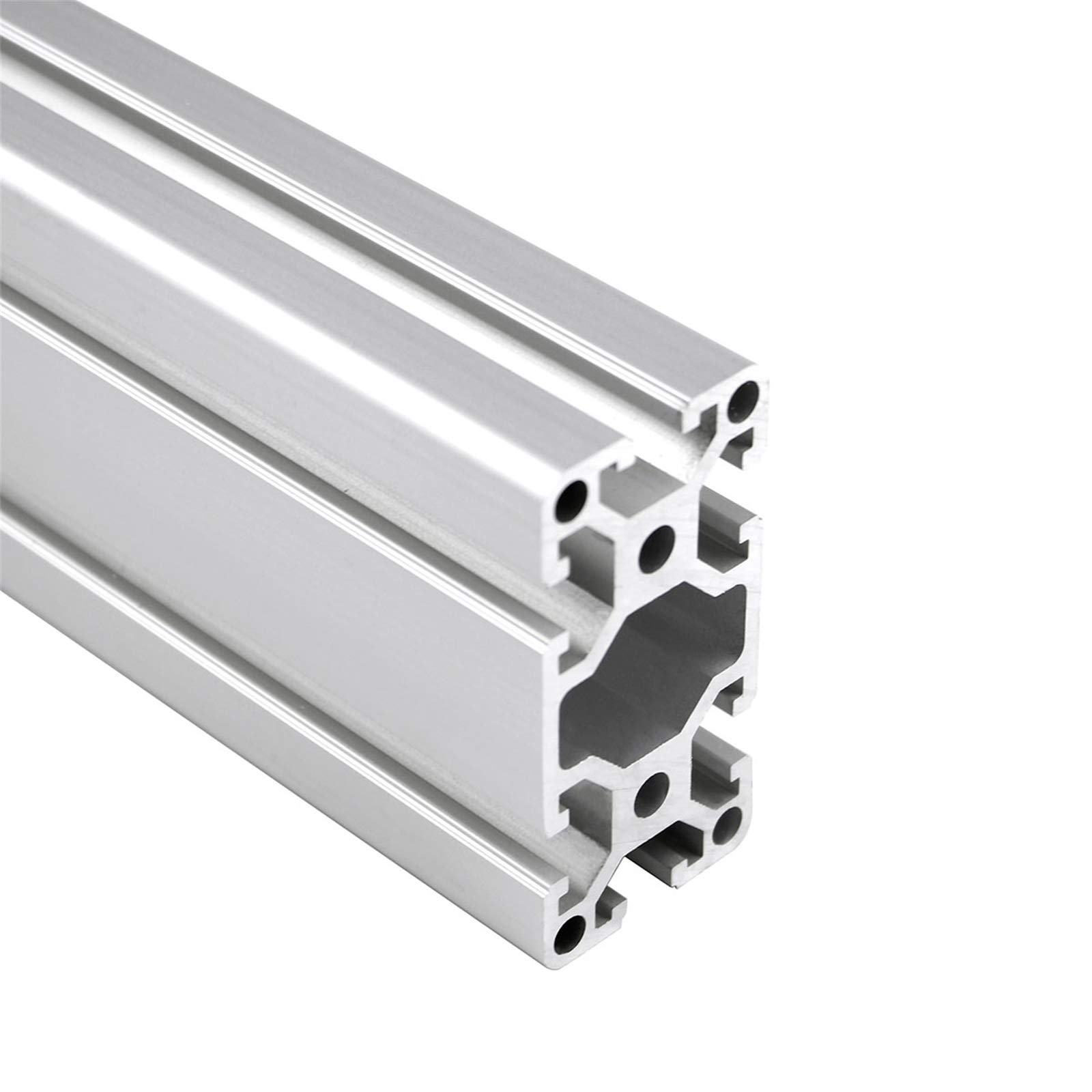 4080 600mm 1 Stück Aluminium Extrusion Profil T Typ Silber | Europäischer Standard Eloxierte Linearschiene Aluminiumprofilextrusion für DIY 3D-Drucker und CNC-Maschinen