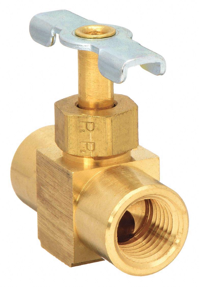 Parker Hannifin NV109P-4 Series NV109 Brass Needle Valve, 1/4