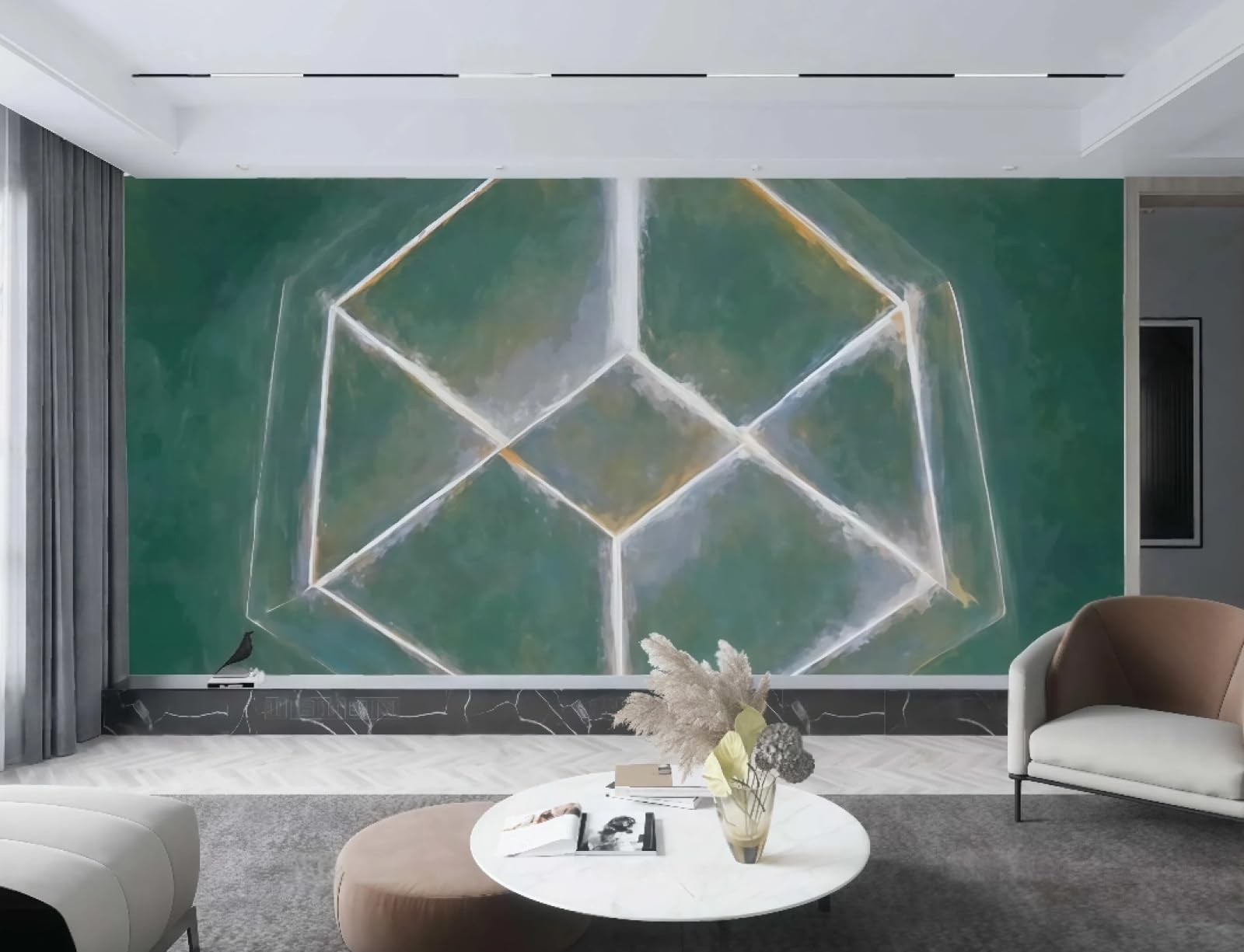 Papier peint 3D cube d'art efface les murs ternes de votre chambre
