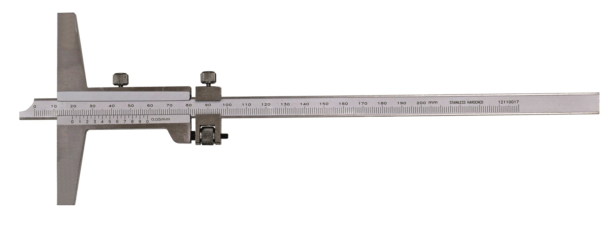 CNC QUALITÄT Tiefen-Messschieber mit Feineinstellung 200 mm