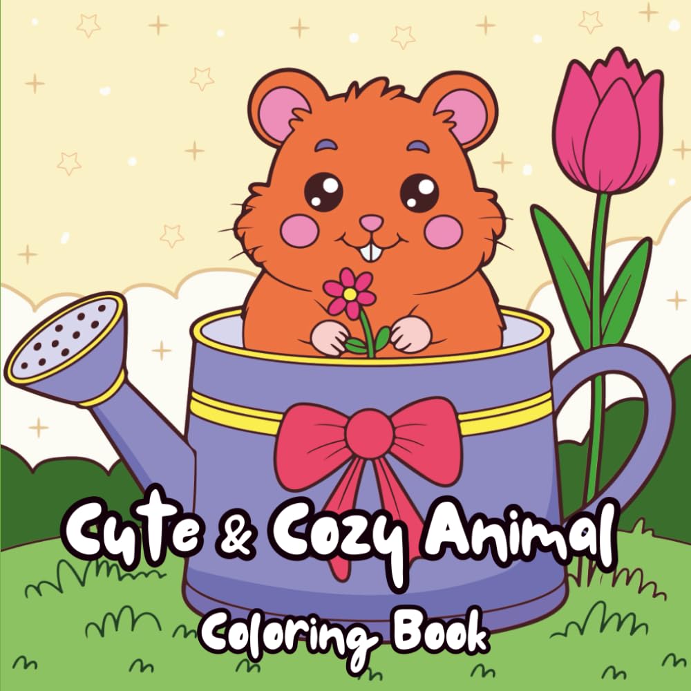 Cute and Cozy Animal Coloring Book: Bold & Easy Designs for Stress Relief, Mindfulness & Relaxation | Adorable Critters for Kids, Teens & Adults