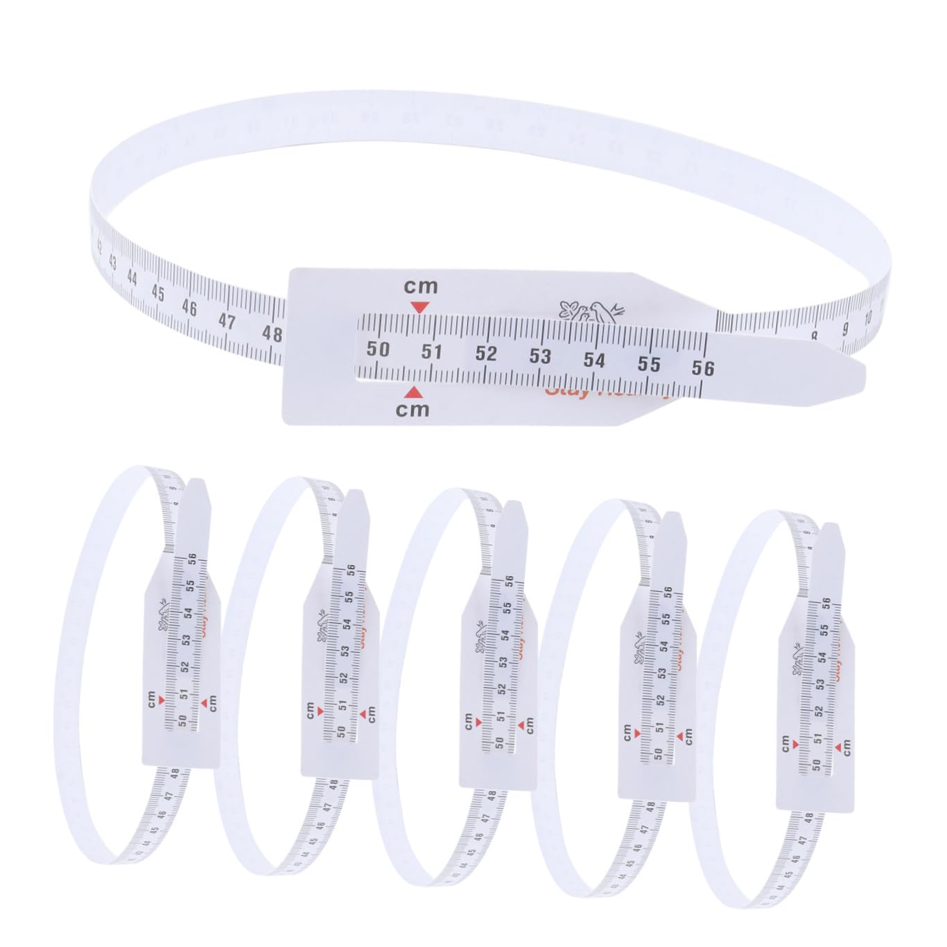 Uonlytech Mètre Ruban Bébé pour Tête et Bras Blanc 56 Cm Lot 6 Pièces Doux Peau Garçon et Filles Mesure Périmètre Crânien Suivi Croissance Couture Loisirs