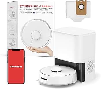 [新品未開封・送料無料] SwitchBotロボット掃除機K10+ Amazon | 【セット販売】 【世界最小級】 SwitchBot ロボット掃除機